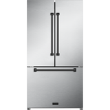 RF3621CTD99-BLK - Gordon Ramsay by THOR Kitchen 36 Inch 20.3 cu ft French Door Counter Depth Refrigerator with Ice Maker in Stainless Steel/Black