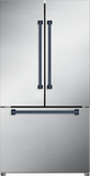 RF3621CTD99-BLU - Gordon Ramsay by THOR Kitchen 36 Inch 20.3 cu ft French Door Counter Depth Refrigerator with Ice Maker in Stainless Steel/Navy Blue